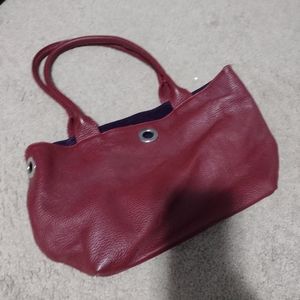 Red leather purse
